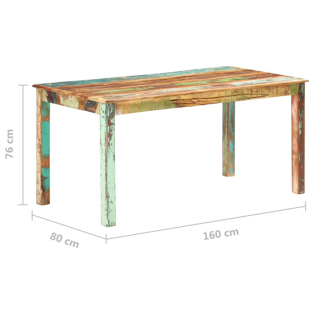 Mesa De Comedor De Madera Maciza Reciclada
