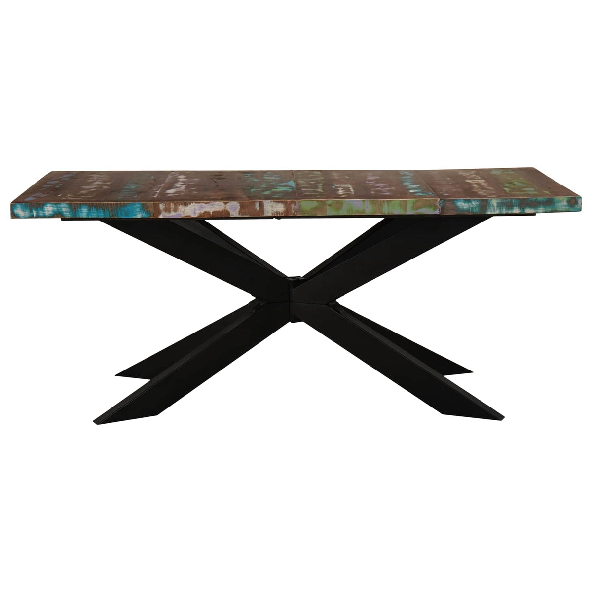 Mesa De Comedor De Madera Maciza Reciclada 180X90X76 Cm