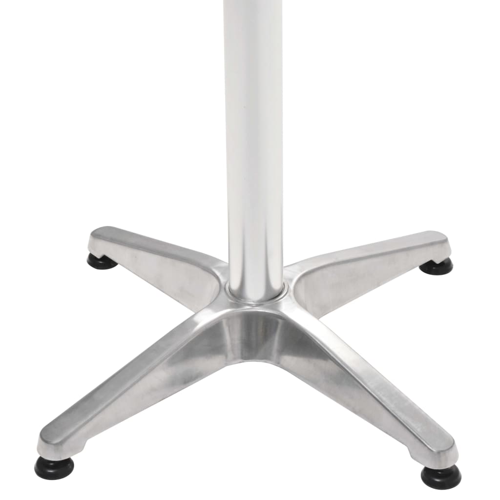 Mesa De Jardín De Aluminio Plateado