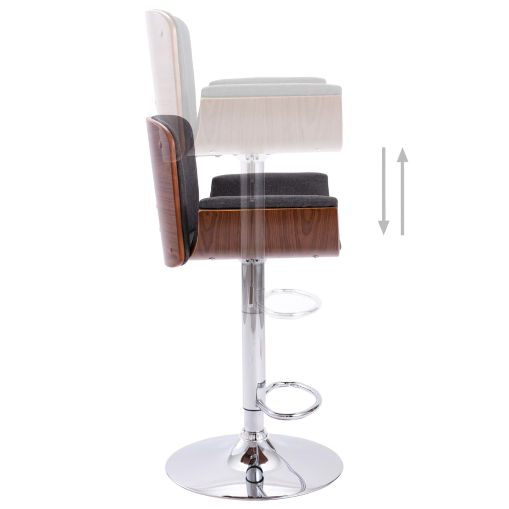 Taburete De Cocina Tela Gris