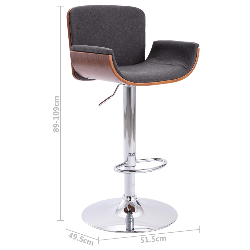 Taburete De Cocina Tela Gris