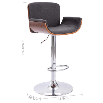 Taburete De Cocina Tela Gris