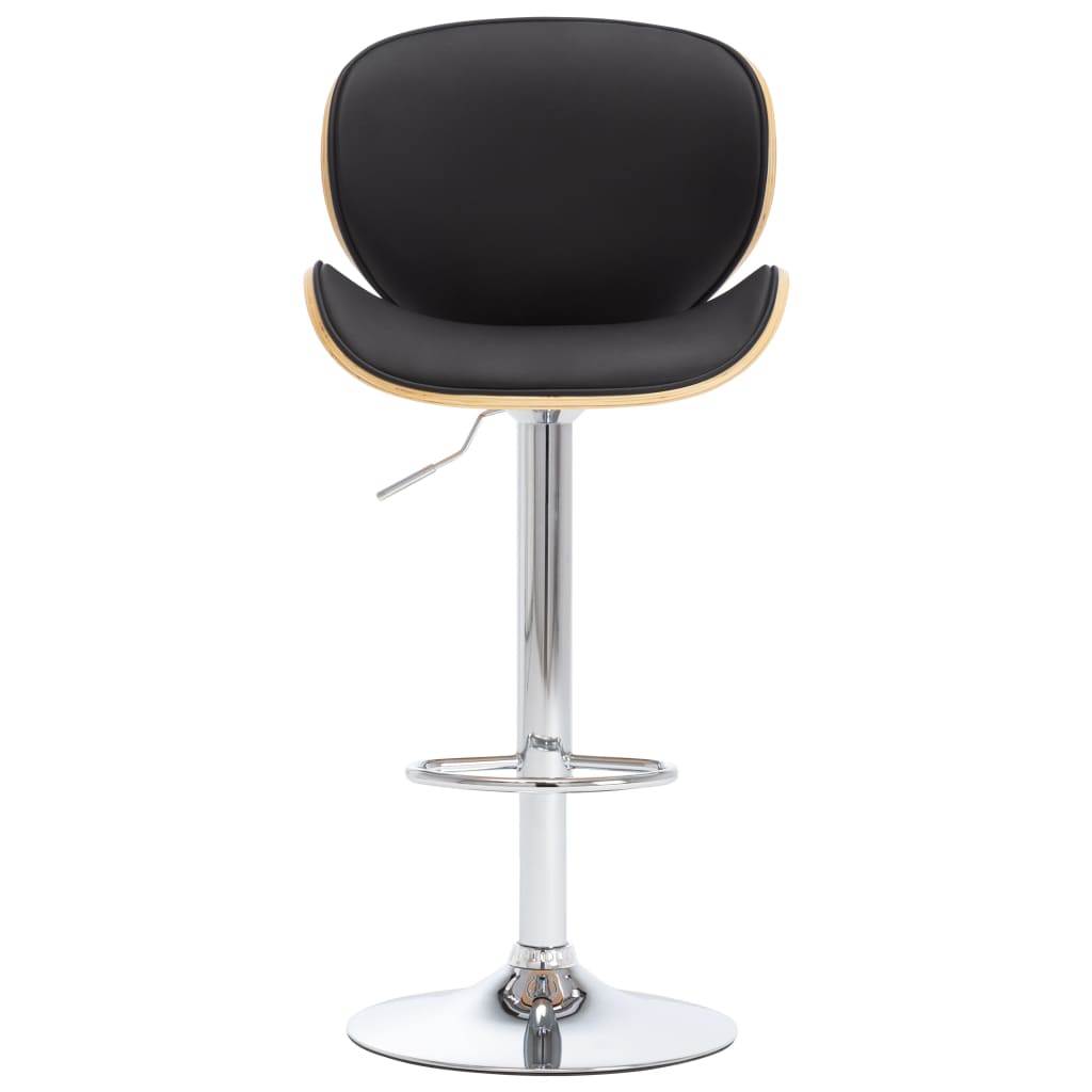Taburete De Cocina Cuero Sintético Negro