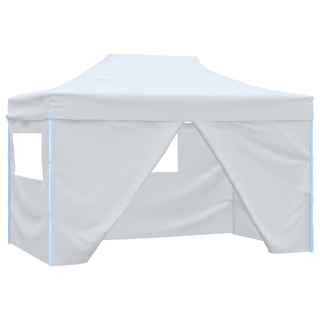 Carpa Plegable Para Celebraciones Con 4 Paredes Blanco 3X4,5 M