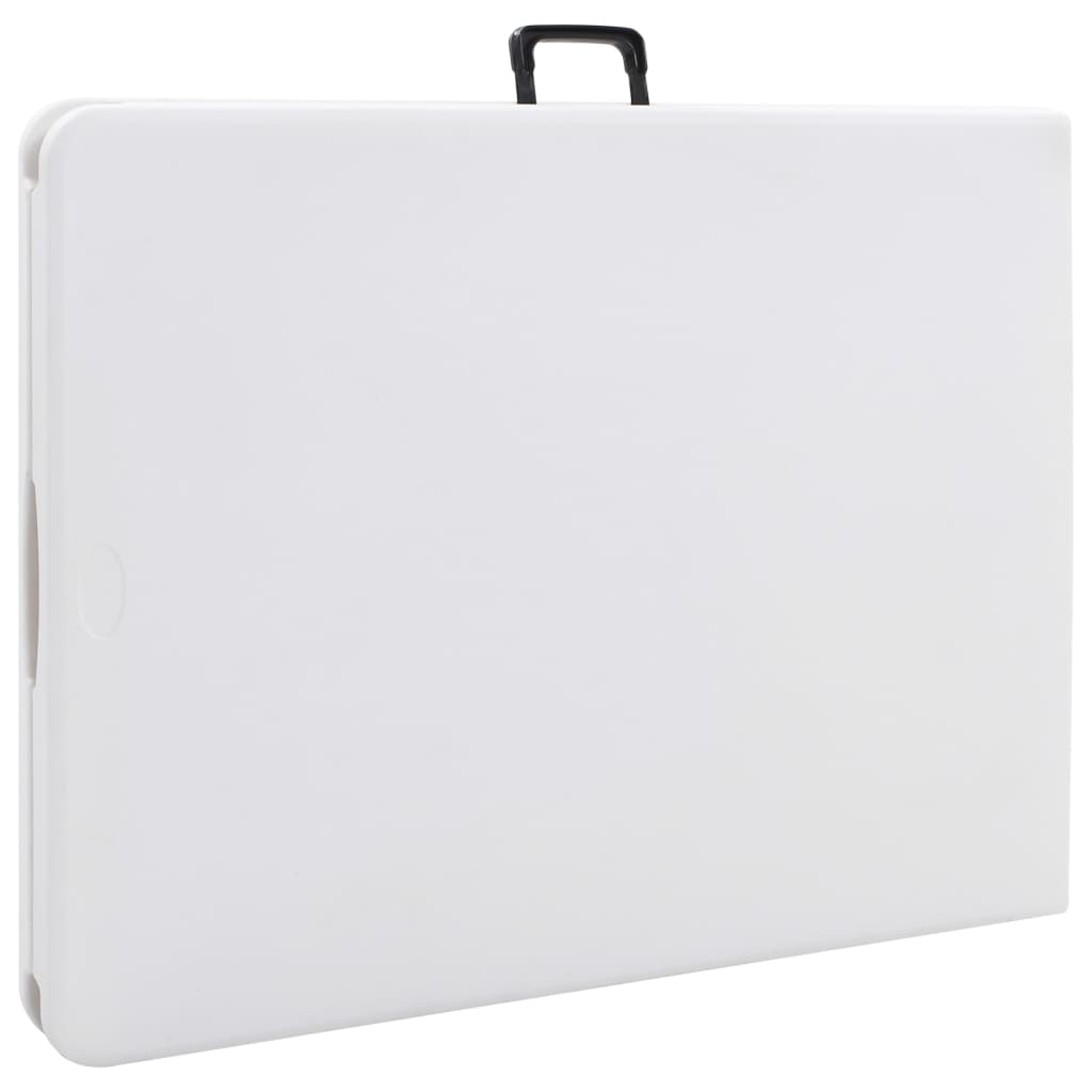 Mesa De Jardín Plegable Hdpe Blanco 180X72X72 Cm