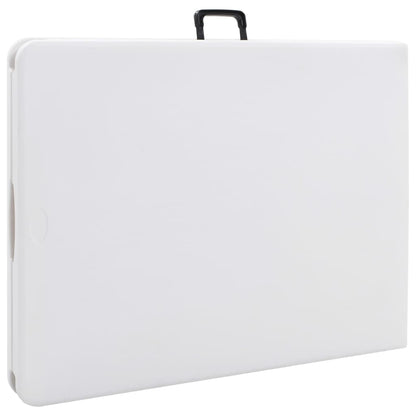 Mesa De Jardín Plegable Hdpe Blanco 180X72X72 Cm