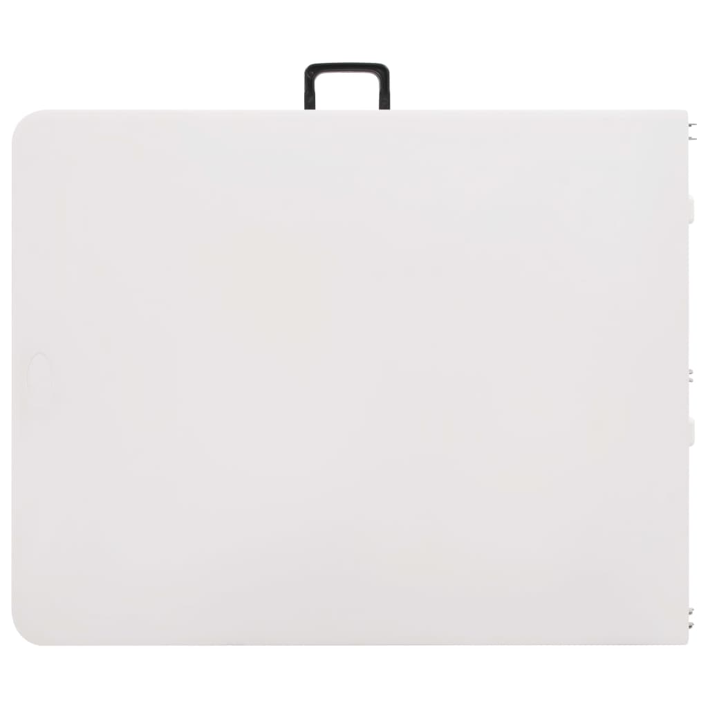 Mesa De Jardín Plegable Hdpe Blanco 180X72X72 Cm