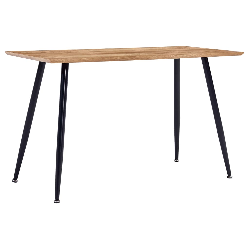Mesa De Comedor Mdf Gris Y Color Roble 120X60X74 Cm