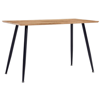 Mesa De Comedor Mdf Gris Y Color Roble 120X60X74 Cm
