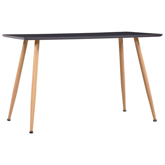 Mesa De Comedor Mdf Gris Y Color Roble 120X60X74 Cm