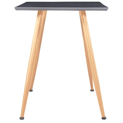 Mesa De Comedor Mdf Gris Y Color Roble 120X60X74 Cm