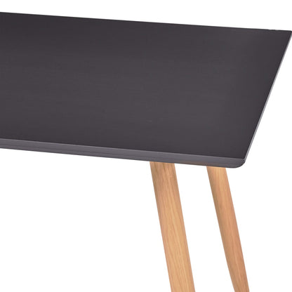 Mesa De Comedor Mdf Gris Y Color Roble 120X60X74 Cm