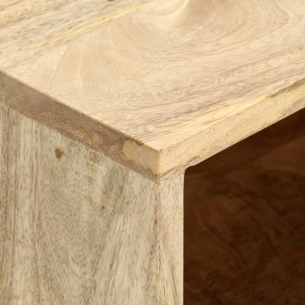 Mesa De Centro De Madera Maciza De Mango 90X50X40 Cm