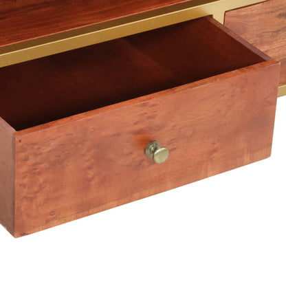Mesa De Centro De Madera Maciza De Acacia 90X50X40 Cm