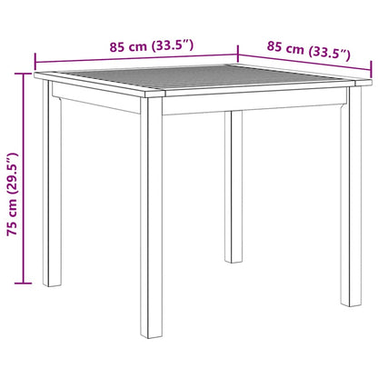 Mesa De Jardín Madera Maciza De Acacia