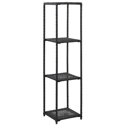 Estantería De Almacenaje Ratán Sintético Negro 30X30X
