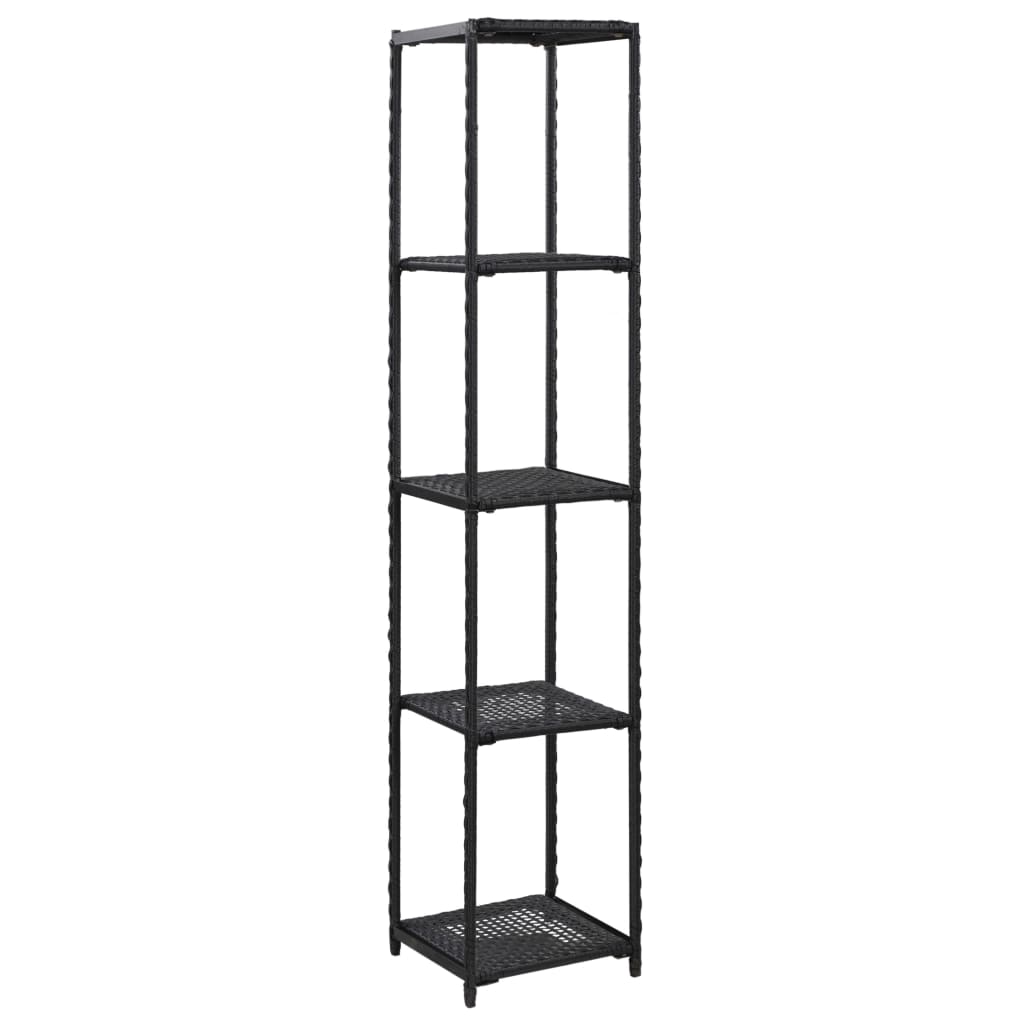 Estantería De Almacenaje Ratán Sintético Negro 30X30X