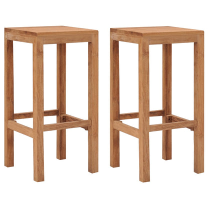 Taburetes De Barra De Cocina 4 Unidades Madera Maciza De Teca