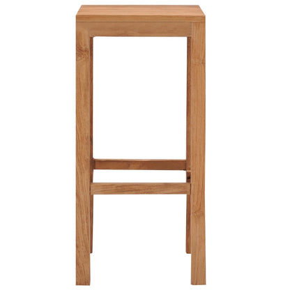 Taburetes De Barra De Cocina 4 Unidades Madera Maciza De Teca