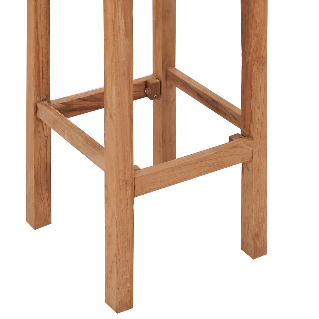Taburetes De Barra De Cocina 4 Unidades Madera Maciza De Teca