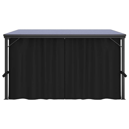 Cenador Con Cortina Gris Antracita 405X294X244 Cm