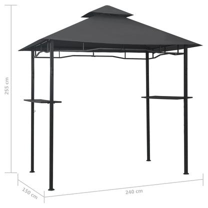 Cenador De Bbq Acero Antracita 240X150X255 Cm