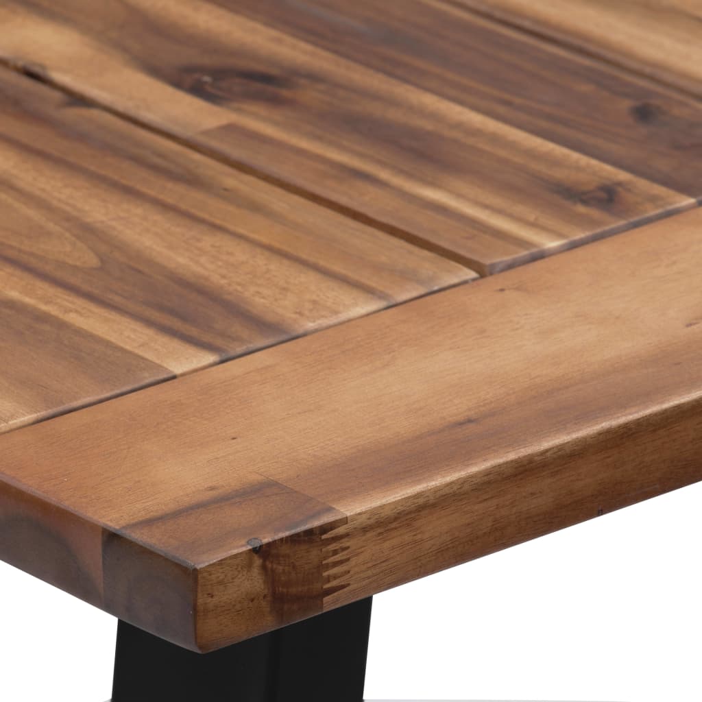 Mesa De Comedor Madera Maciza De Acacia 180X90 Cm