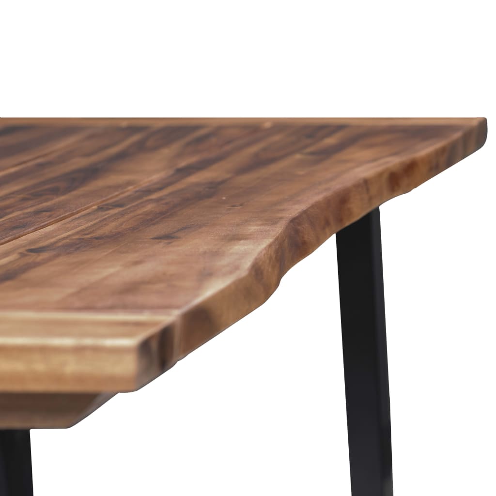 Mesa De Comedor Madera Maciza De Acacia 180X90 Cm
