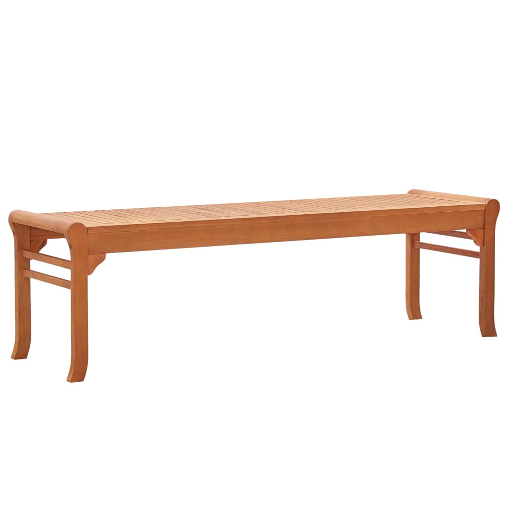 Banco De Jardín 3 Plazas Madera Maciza De Eucalipto 150 Cm