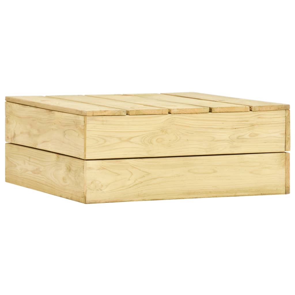 Mesa De Jardín De Madera De Pino Impregnada 75X75X31 Cm