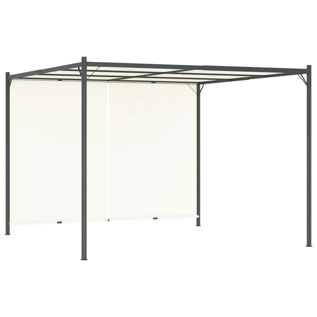 Pérgola Con Tejado Ajustable Acero Color 3X3 M