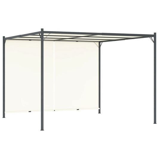 Pérgola Con Tejado Ajustable Acero Color 3X3 M