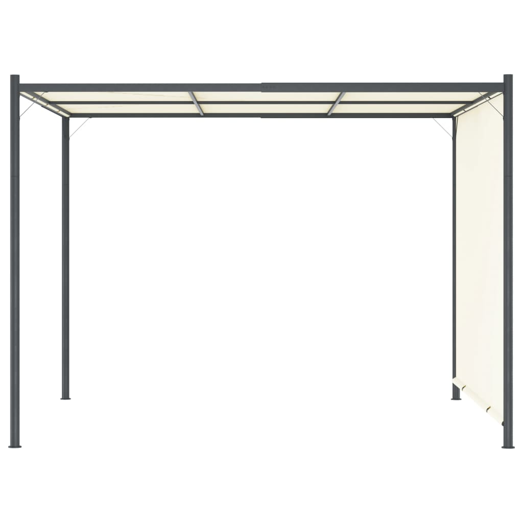 Pérgola Con Tejado Ajustable Acero Color 3X3 M