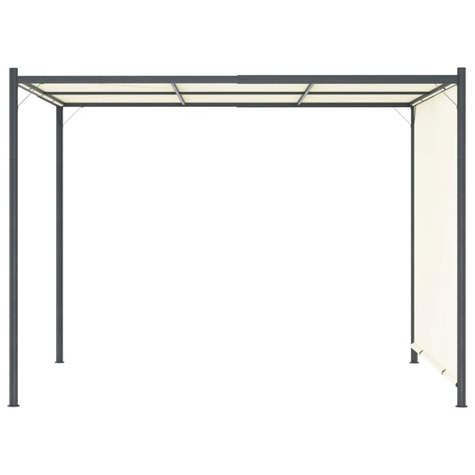 Pérgola Con Tejado Ajustable Acero Color 3X3 M