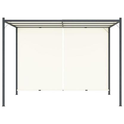 Pérgola Con Tejado Ajustable Acero Color 3X3 M