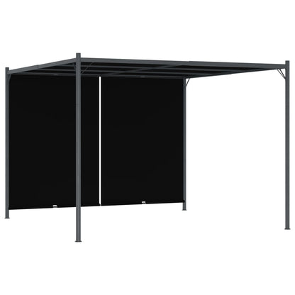 Pérgola Con Tejado Ajustable Acero Color 3X3 M
