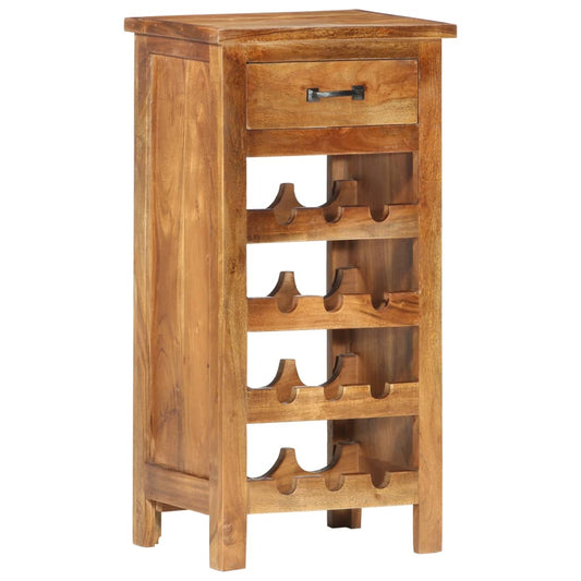 Botellero De Madera Maciza De Acacia 40X30X80 Cm