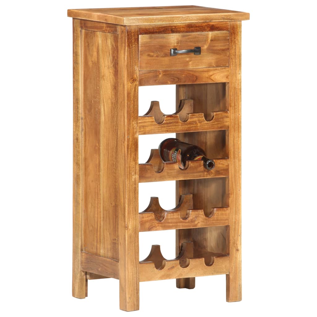 Botellero De Madera Maciza De Acacia 40X30X80 Cm