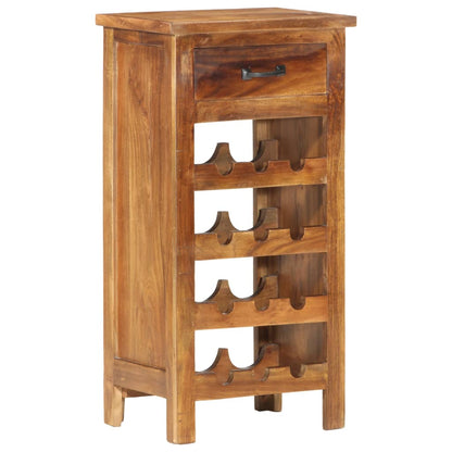 Botellero De Madera Maciza De Acacia 40X30X80 Cm