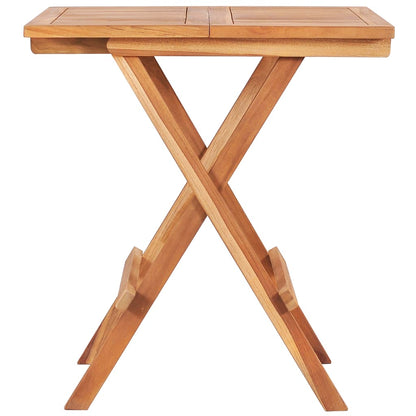 Mesa Plegable De Bistró De Madera Maciza De Teca 60X60X65 Cm