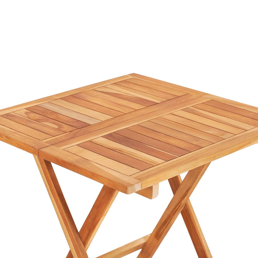 Mesa Plegable De Bistró De Madera Maciza De Teca 60X60X65 Cm