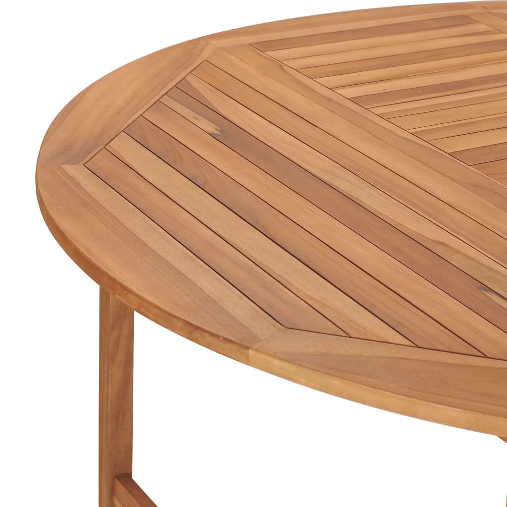 Mesa De Jardín De Madera De Teca Maciza