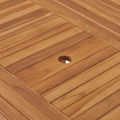 Mesa De Jardín De Madera De Teca Maciza