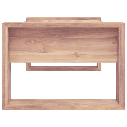 Mesa De Centro De Madera Maciza De Teca 110X60X40 Cm