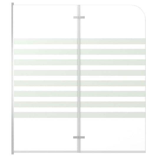Mampara De Ducha De Vidrio Templado A Rayas 120X140 Cm