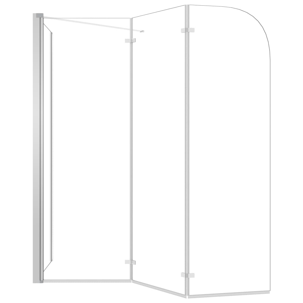 Mampara De Ducha De Vidrio Templado Transparente 120X69X130 Cm