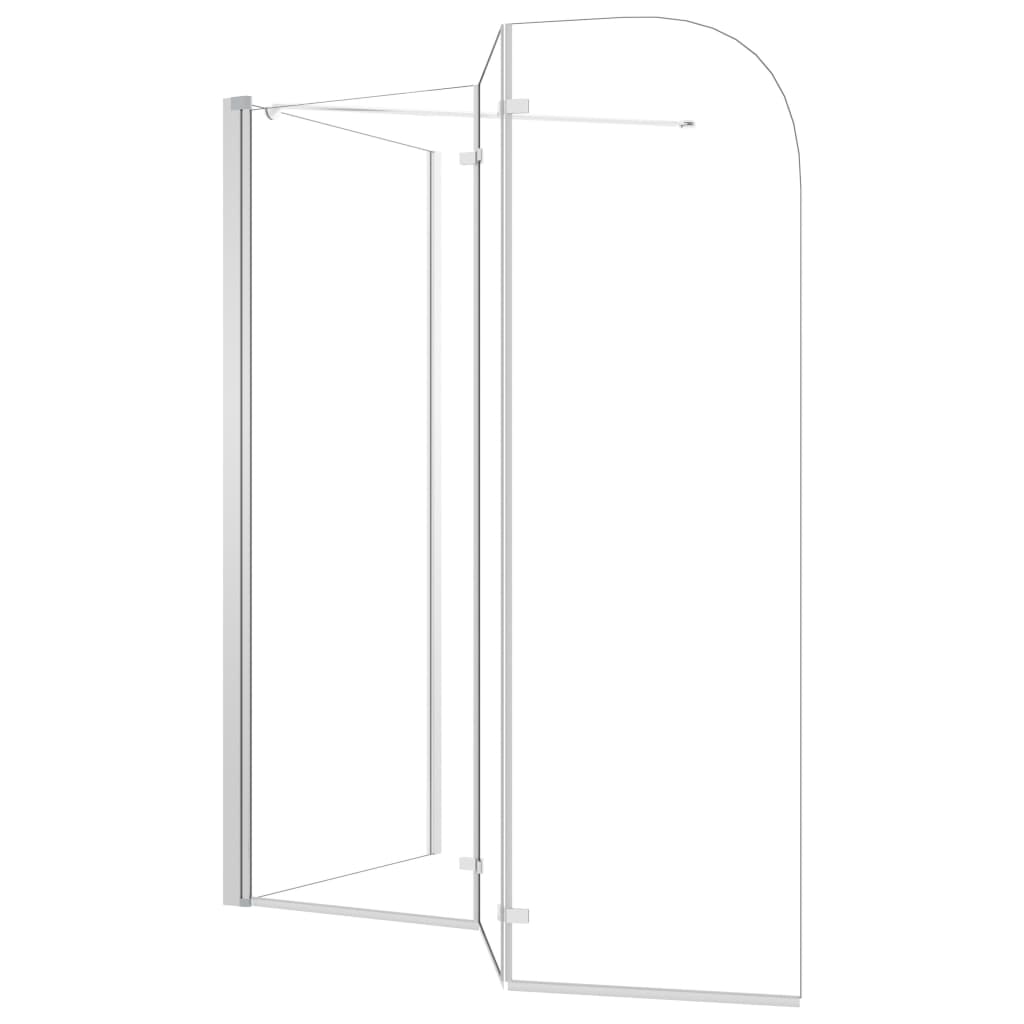 Mampara De Ducha De Vidrio Templado Transparente 120X69X130 Cm