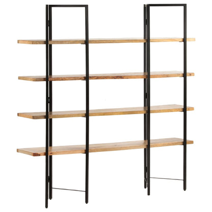 Estantería De 4 Niveles Madera Maciza De Mango 160X35X