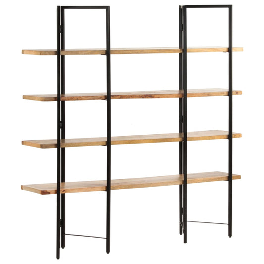Estantería De 4 Niveles Madera Maciza De Mango 160X35X