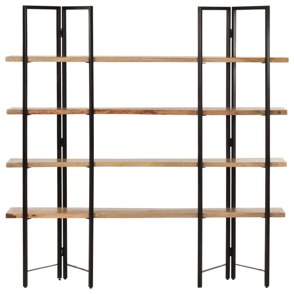 Estantería De 4 Niveles Madera Maciza De Mango 160X35X